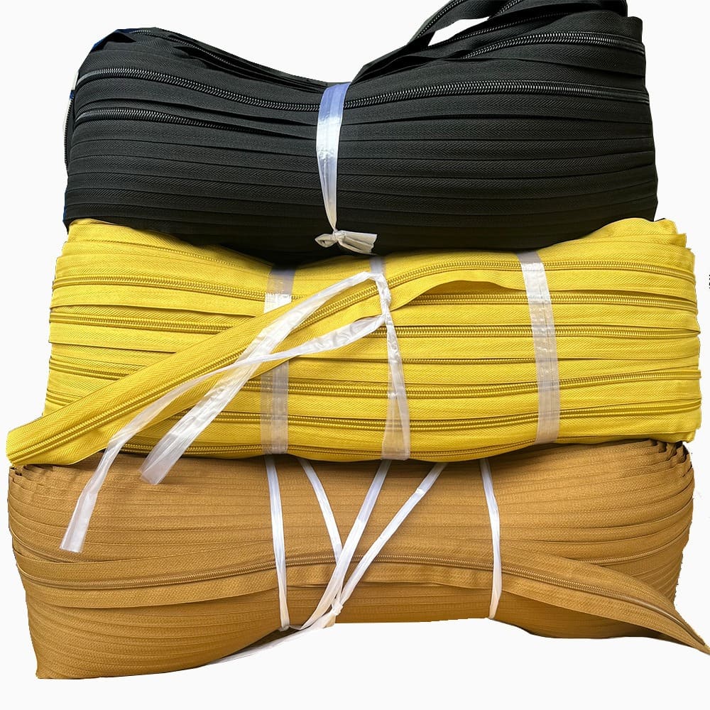 silver nylon zipper chain by meter