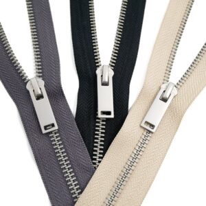 antique teeth metal open end zipper for coat