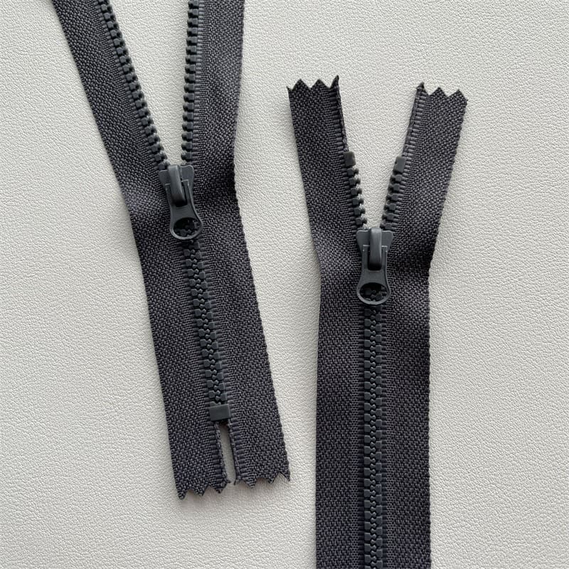 vislon resin zipper chain close-up for outdoor backpack