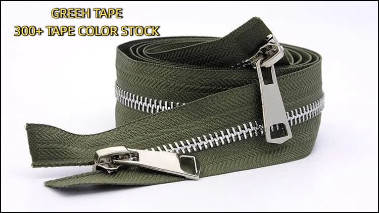 reversible metal zipper chain for hoodie jackets