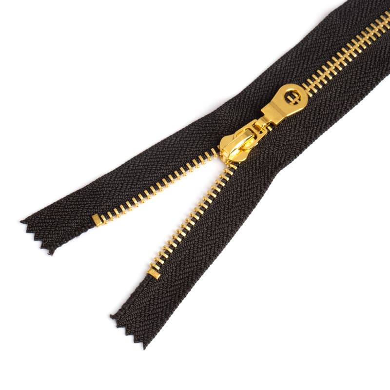closed-end gold metal zipper for hoodie