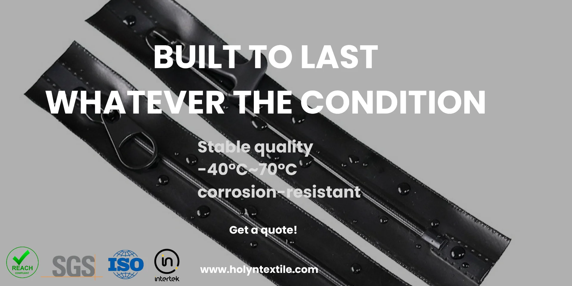 Durable Water Resistant Zippers